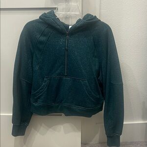 Lululemon Scuba oversized half zip hoodie 
Color is Storm Teal/Silver